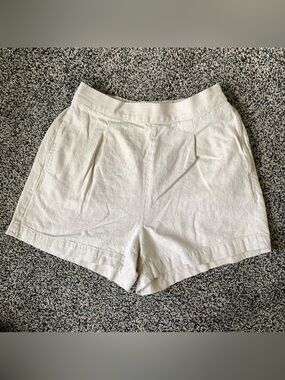 Madewell Pull-On 100% Linen High Rise Shorts Size Small